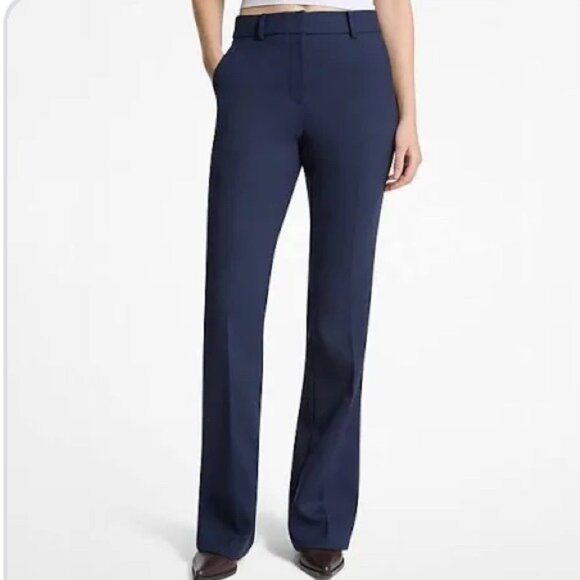 Oobe Ladies Blue Comfort High Rise Dress Pants Size 12 Classic Workwear - Picture 1 of 10